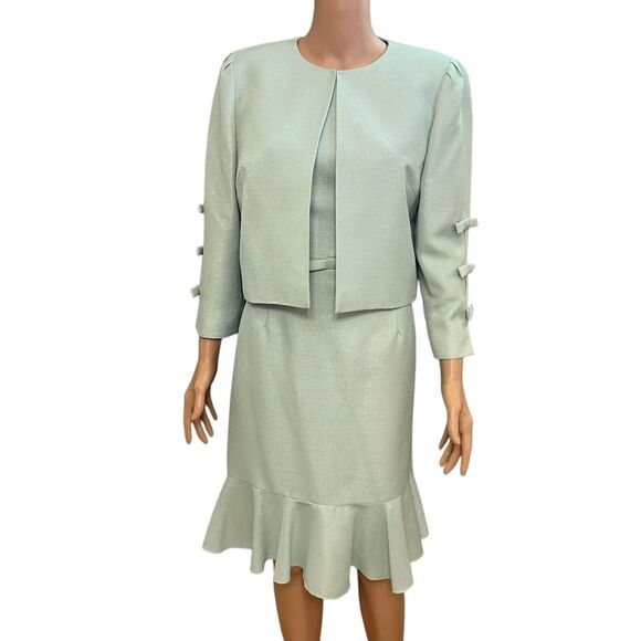 Preston And York Jacket And Dress Set 8 Bow Preppy Easter Wedding Guest Ruffle - Picture 1 of 10